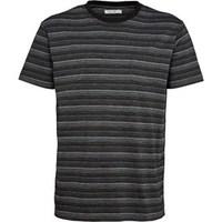 Onfire Mens Striped T-Shirt Black