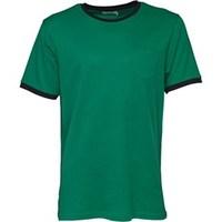 onfire mens mini waffle ringer t shirt jade greennavy