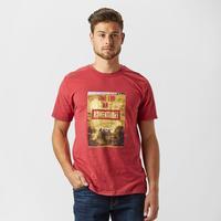 one earth mens adventure t shirt red red