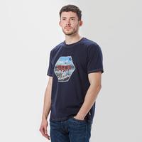 one earth mens never stop t shirt blue blue