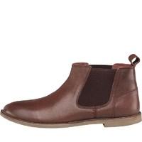 Onfire Mens Leather Chelsea Boots Brown