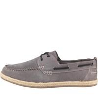 onfire mens suede rope trim boat shoes grey