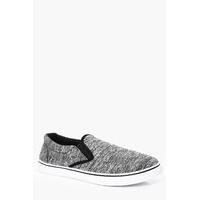 On Plimsolls - grey marl