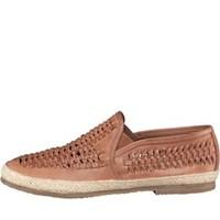 Onfire Mens Leather Interlaced Shoes Tan