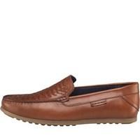 Onfire Mens Leather Interlace Slip On Shoes Tan