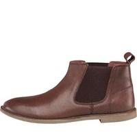 onfire mens leather chelsea boots brown