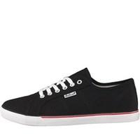 Onfire Mens Canvas Lace Up Pumps Black