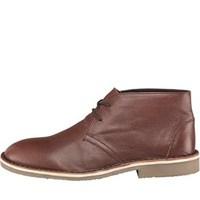Onfire Mens Leather Desert Boots Brown