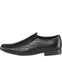 onfire mens slip on leather shoes black