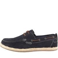 onfire mens suede rope trim boat shoes navy