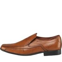 onfire mens slip on leather shoes tan