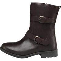 Onfire Womens Leather Buckle Boots Brown