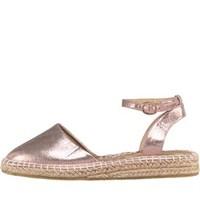 Onfire Womens Metallic Espadrilles With Ankle Strap Gold