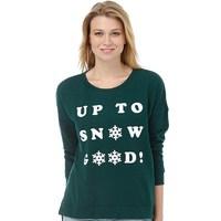 only womens fenny christmas jumper botanical green