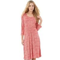 Onfire Womens 3/4 Sleeve Dress Coral