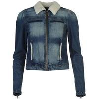 only keyla shearling denim jacket