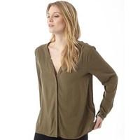 only womens nova v neck placket shirt kalamata