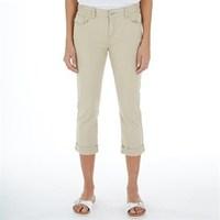 Onfire Womens Cropped Twill Trousers Stone