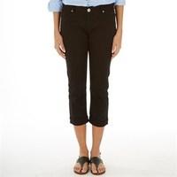 Onfire Womens Cropped Twill Trousers Black