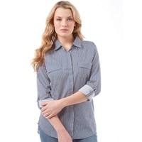 Onfire Womens Striped Overshirt Blue/White