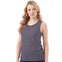 Onfire Womens Striped Vest Top Navy/White