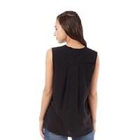 only womens nova placket shirt black