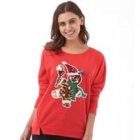 Only Womens Chris O-Neck Sweater Poppy Red