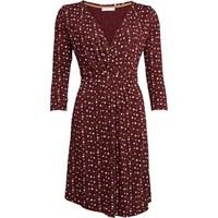 Onfire Womens 3/4 Sleeve AOP Dress Burgundy