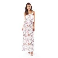 only womens nova strap favourite flower maxi dress snow white