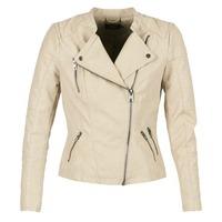 Only AVA women\'s Leather jacket in BEIGE