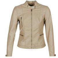 Only WILMA women\'s Leather jacket in BEIGE