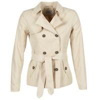 only maria short womens trench coat in beige