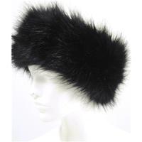 One Size Black Faux Fur Headband