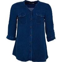 onfire womens 34 sleeve shirt indigo