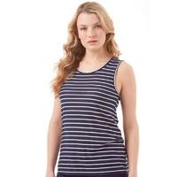 onfire womens striped vest top navywhite