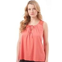 Onfire Womens Lace Shoulder Sleeveless Top Blush