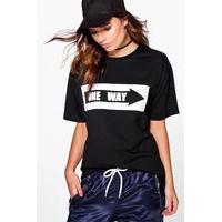 one way t shirt black