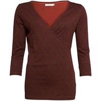 Onfire Womens 3/4 Sleeve AOP Top Black/Berry