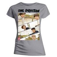 One Direction X Large Grey Band Sliced Skinny T-shirt.