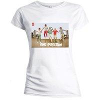 one direction womens band jump crew neck short sleeve t shirt white si ...