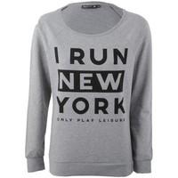 only play laila i run new york sweat womens sweater in multicolour