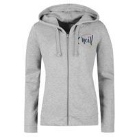 oneill logo zipped hoody ladies