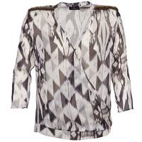 one step crepuscule womens blouse in grey