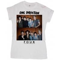One Direction Four Ladies White T Shirt: Small