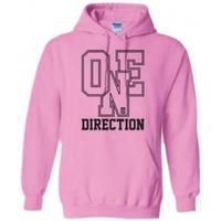 One Direction Athletic Logo Ladies Pouched Hoodie: Small