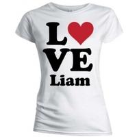 One Direction \'Love Liam\' Women\'s Large Skinny T-Shirt - White