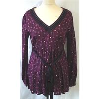 onfire size 10 purple top onfire purple smock top