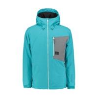 oneill cue snowboard jacket botanical teal blue