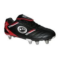 Optimum Tribal Rugby Boot - Black/Red - UK 13, BLK/RED