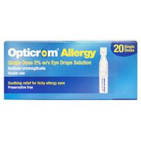 Opticrom Allergy Eye Drops 2% 20 Single Doses
